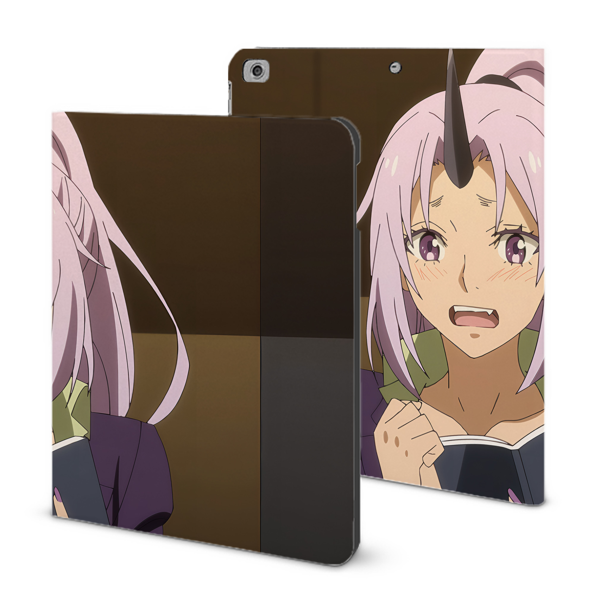 （画像用） 転スラ Regarding Reincarnated to Slime IPad ケース ブック型 PUレザー TPU 耐衝撃 軽量 薄型 ペン収納なし 全面保護 IPad 各モデル対応